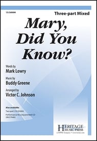 Mary, Did You Know? Three-Part Mixed choral sheet music cover Thumbnail